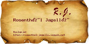 Rosenthál Jagelló névjegykártya